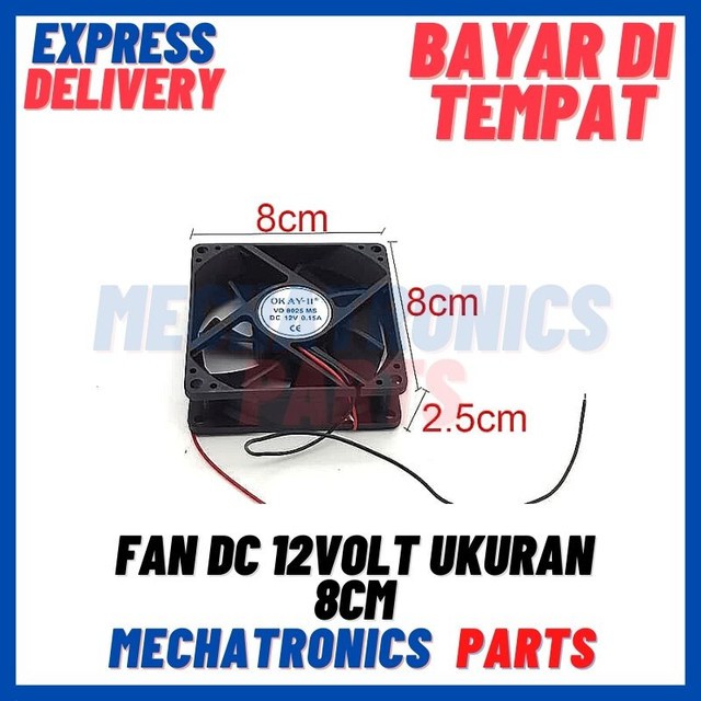 [MTR-9025] FAN DC 12VOLT UKURAN 8CM