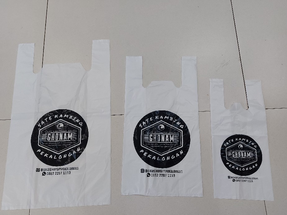 Paket Hemat 500 Pcs Plastik Kresek Sablon Ukuran 15x28