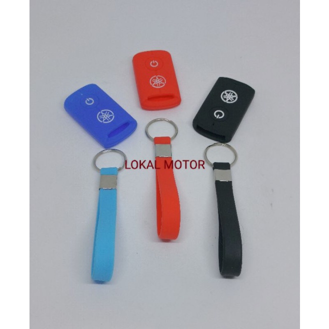 Gantungan kunci plus cover  silicone remote keyless Yamaha Fazzio Nmax Lexi Xmax Aerox Freego