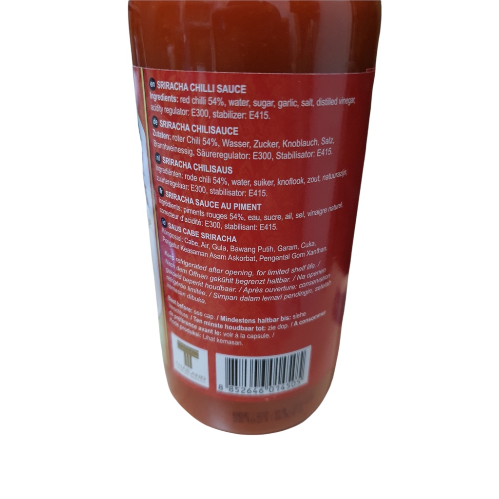 THAI DANCER SRIRACHA SAUCE 450 ML CHILLI SAUS PEDAS THAILAND HALAL