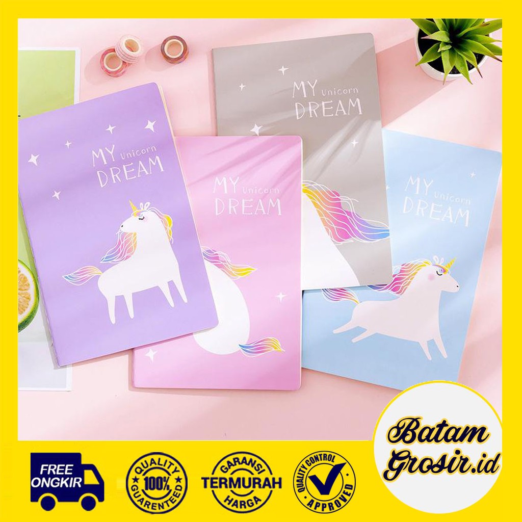 BATAMGROSIR ID BUKU  TULIS  MOTIF UNICORN  BUKU  TULIS  