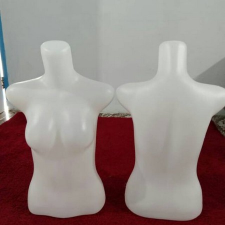 Patung setengah badan cewe bening termurah bahan plastik putih