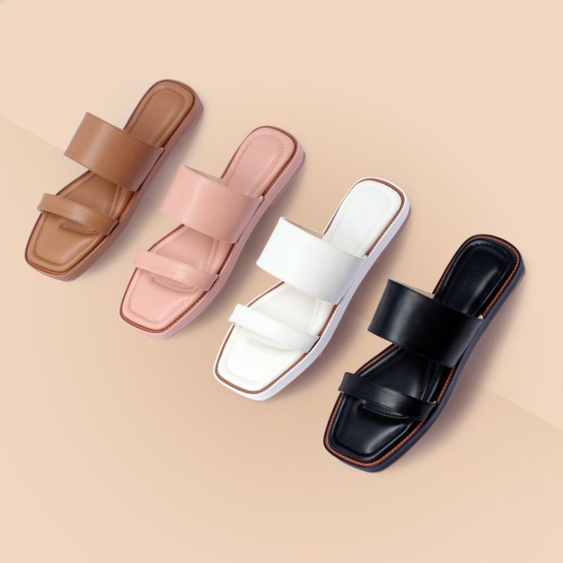 sandal flat wanita || KARINA || sandal wanita / sendal flat / sandal wanita kekinian / By DLESTA