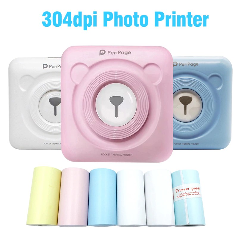 Peripage 304DPI Bluetooth Portable Mini Photo Printer Pocket Mini Sticker Thermal printer