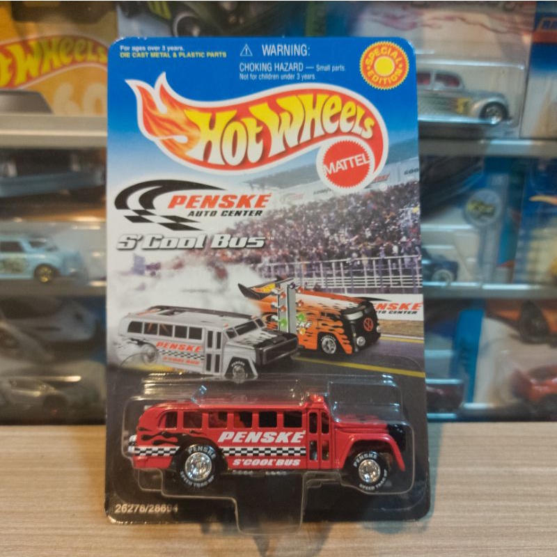 HOT WHEELS PENSKE S'COOL BUS MERAH