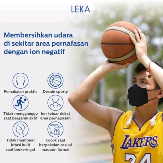 LEKA AP7216 Personal Neckband Ionizer Air Purifier Portable UV Battery