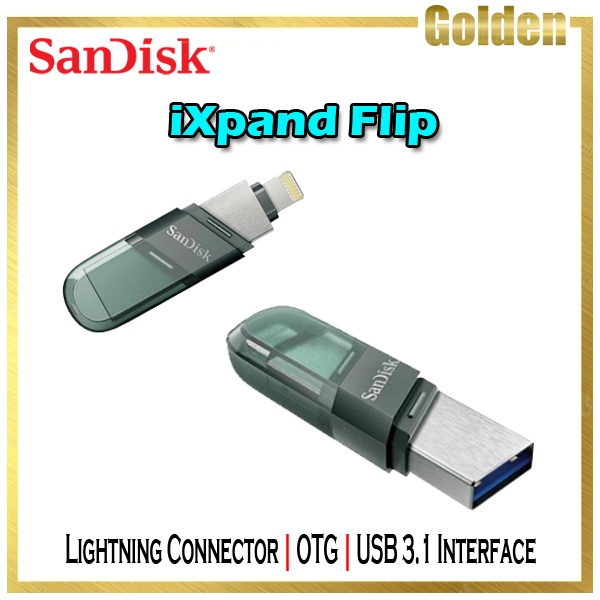 SanDisk OTG iXpand Flip 32GB 64GB 128GB 256GB Garansi Resmi