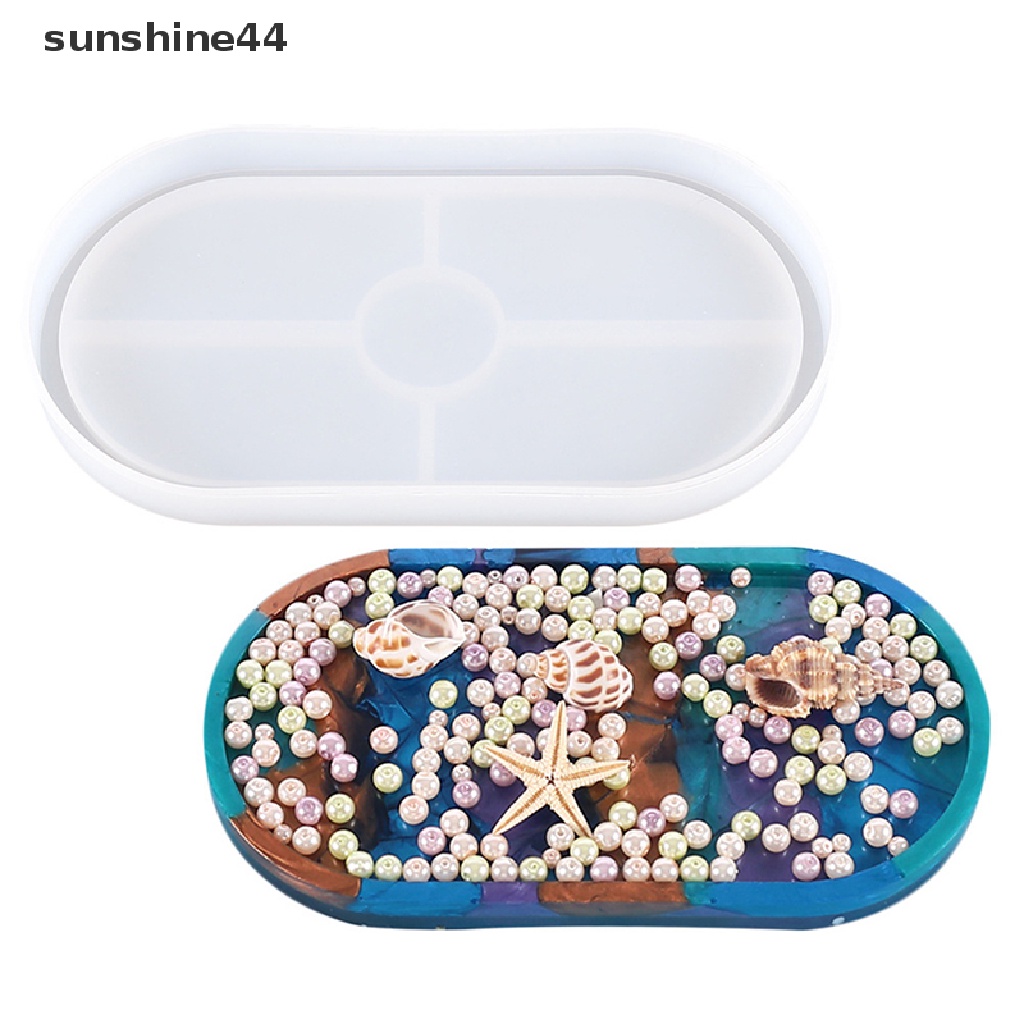 Sunshine Cetakan Epoxy Resin Bentuk Oval Bahan Silikon Untuk Membuat Kue DIY