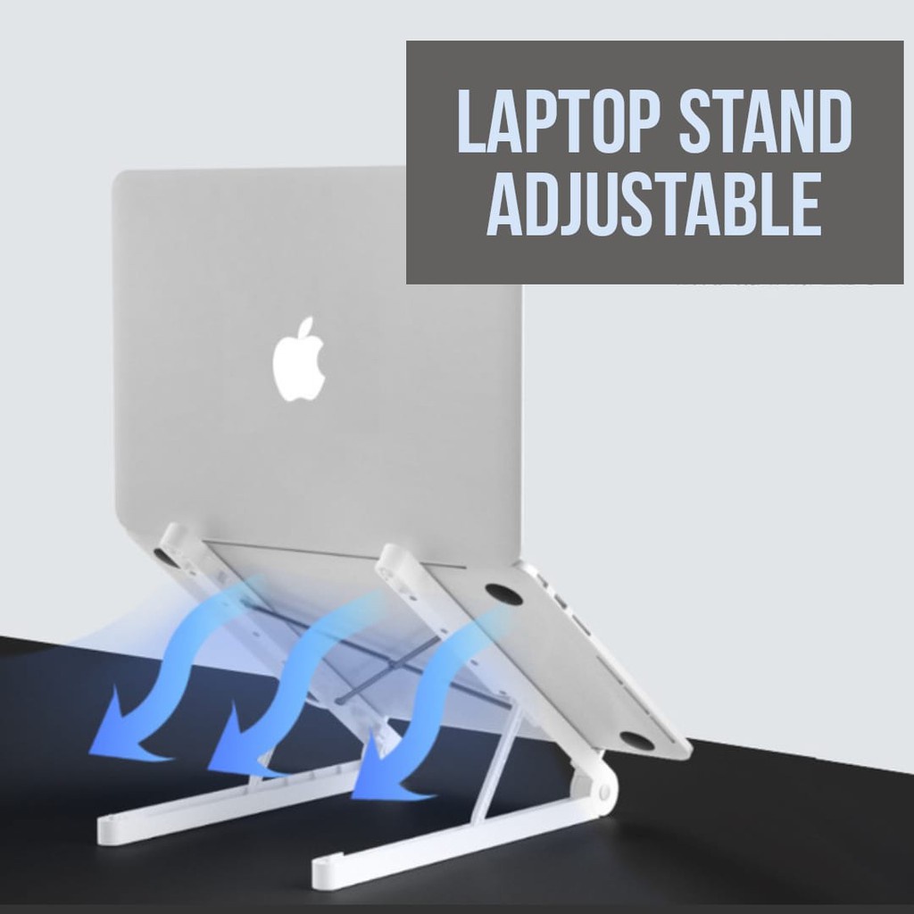 HOLDER STAND LIPAT LAPTOP - FOLDING STAND HOLDER LAPTOP MACBOOK IPAD / STAND LAPTOP / DUDUKAN LAPTOP 30093