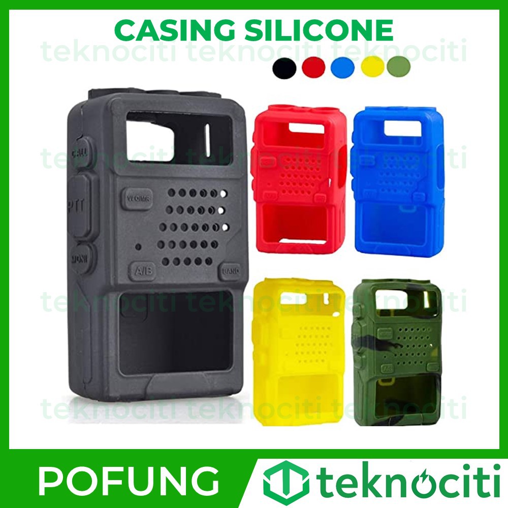 Silicone Case for Pofung UV5R UV-5RA UV-5RB UV-5RC UV-5RD UV-5RE / Casing HT Walkie Talkie