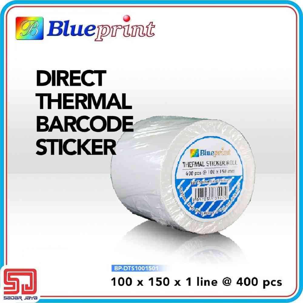 

Direct Thermal Sticker Label 100 x 150mm Blueprint Label Barcode