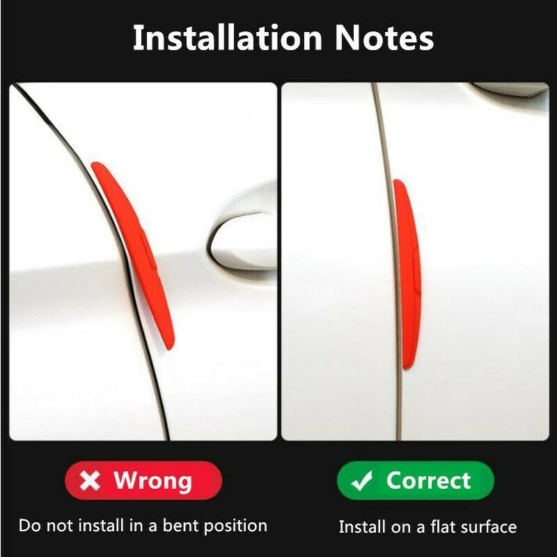 4pcs / Set Stiker Strip Pelindung Pinggiran Pintu / Kaca Spion Mobil Anti Tabrakan