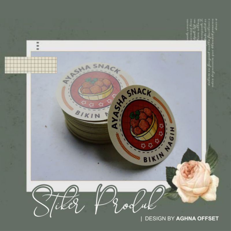 

Label Stiker Makanan Custom diameter 4 cm