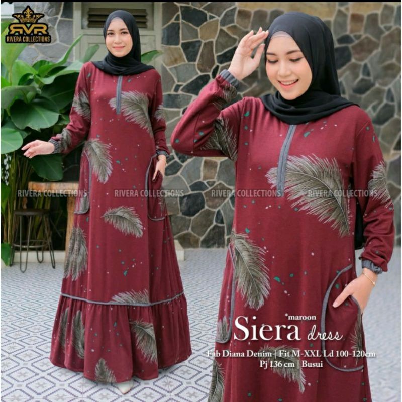 Siera Dress Gamis Jumbo Terlaris by Fashion Hijab Solo
