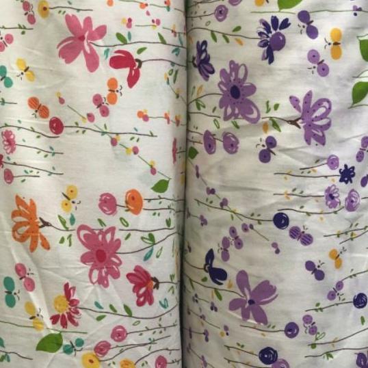 bahan kain katun jepang motif bunga balon