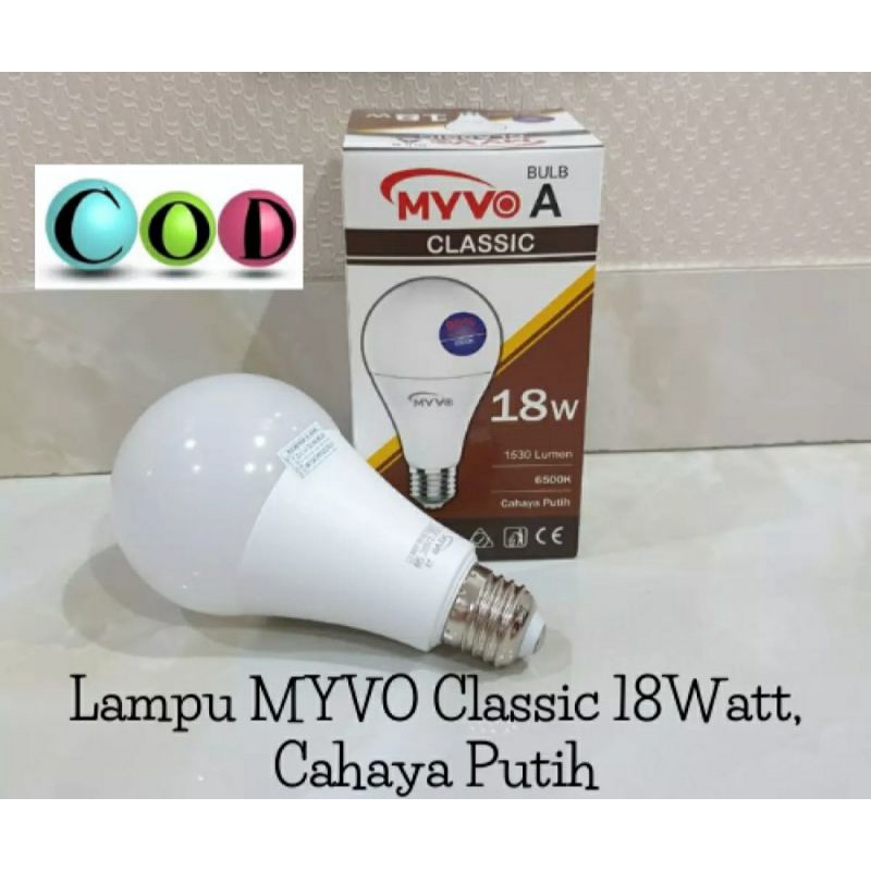 Lampu Led myvo Clasik 18watt / SNI / Berkualitas / Sudah Pasti terang