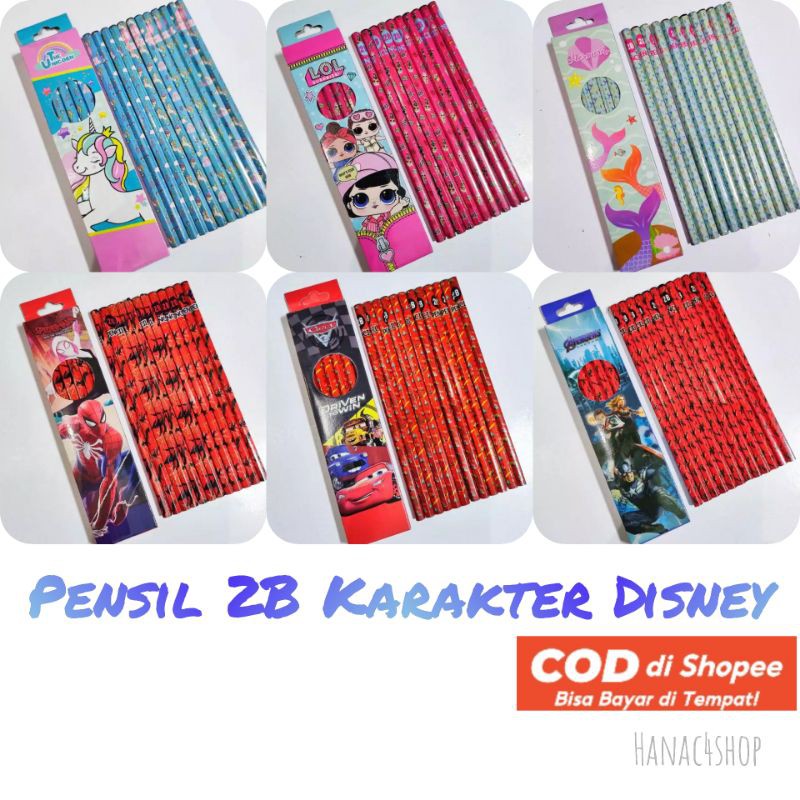 

Pensil 2B Karakter Fancy - Pensil Kayu