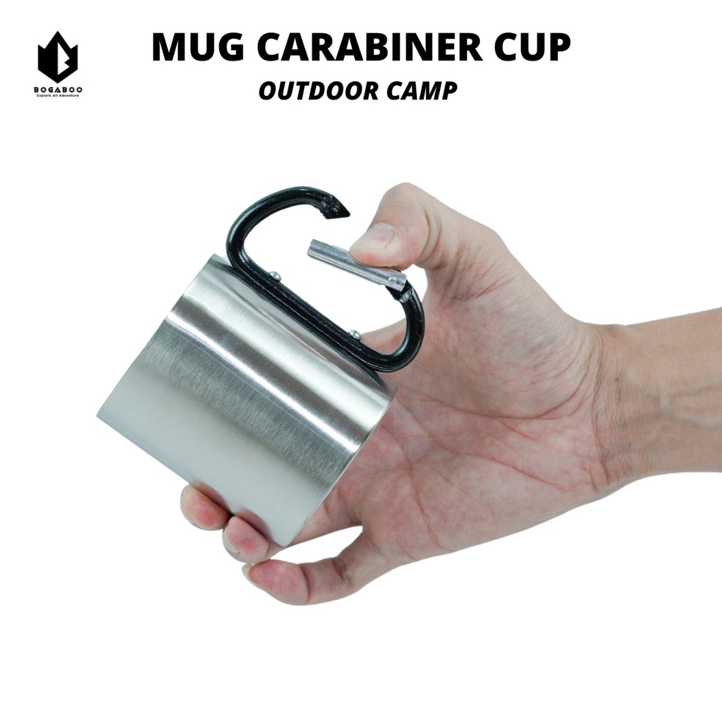 Cangkir Carabiner 180ml - Cangkir Gunung - Cangkir Outdoor - gelas karabiner - gelas outdoor - gelas portable - mug karabiner