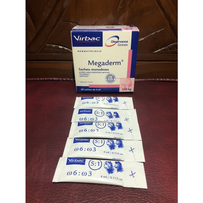 ds014f Megaderm Virbac 4Ml (Sachet) Vitamin Bulu & Kulit Kucing & Anjing Xsd20C1