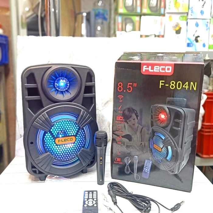 Speaker Bluetooth MP3 FLECO F 804N / Speaker Salon Bass / Speaker FLECO F-804N / Speaker Radio FM / Speaker Terbaru / Speaker No Sember / Speaker Full Bass | FMS