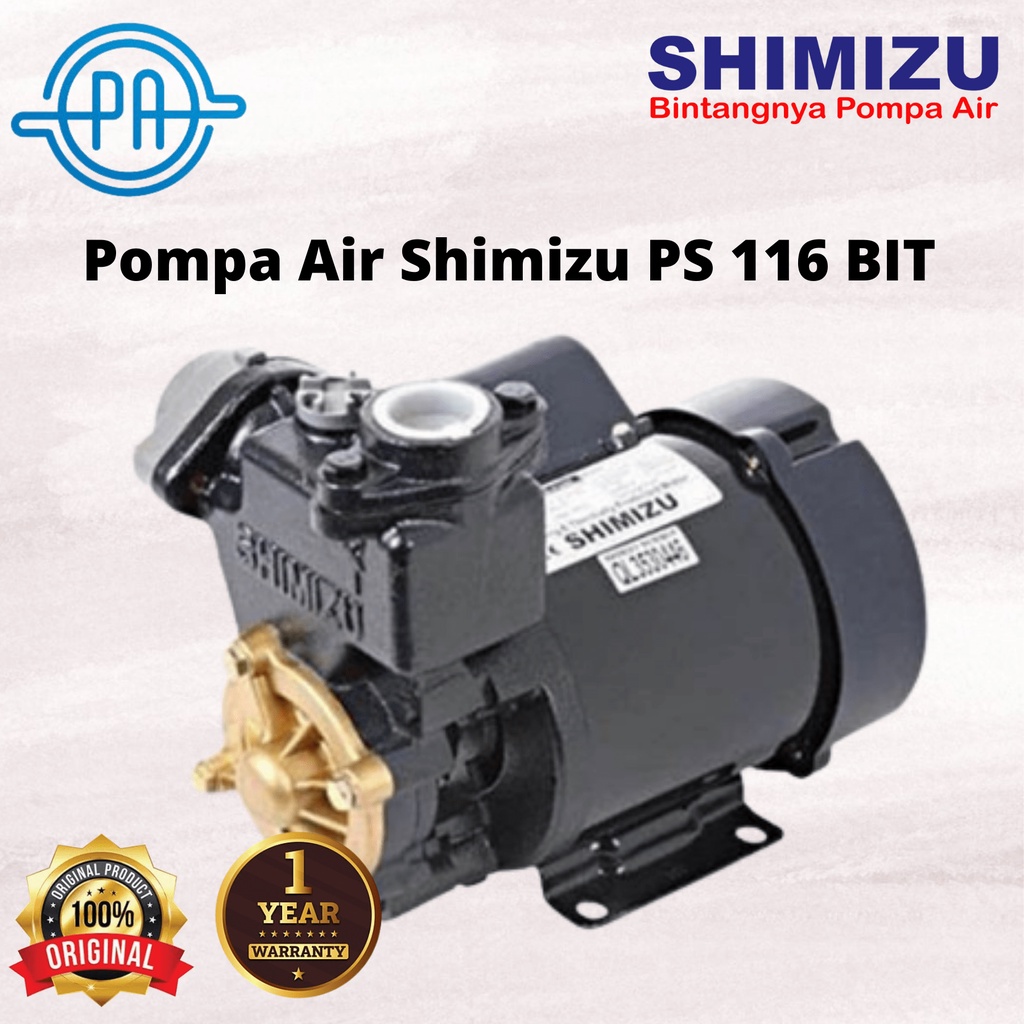 Pompa Air SHIMIZU PS-116 BIT (sumur dangkal) 125 watt PS116 BIT