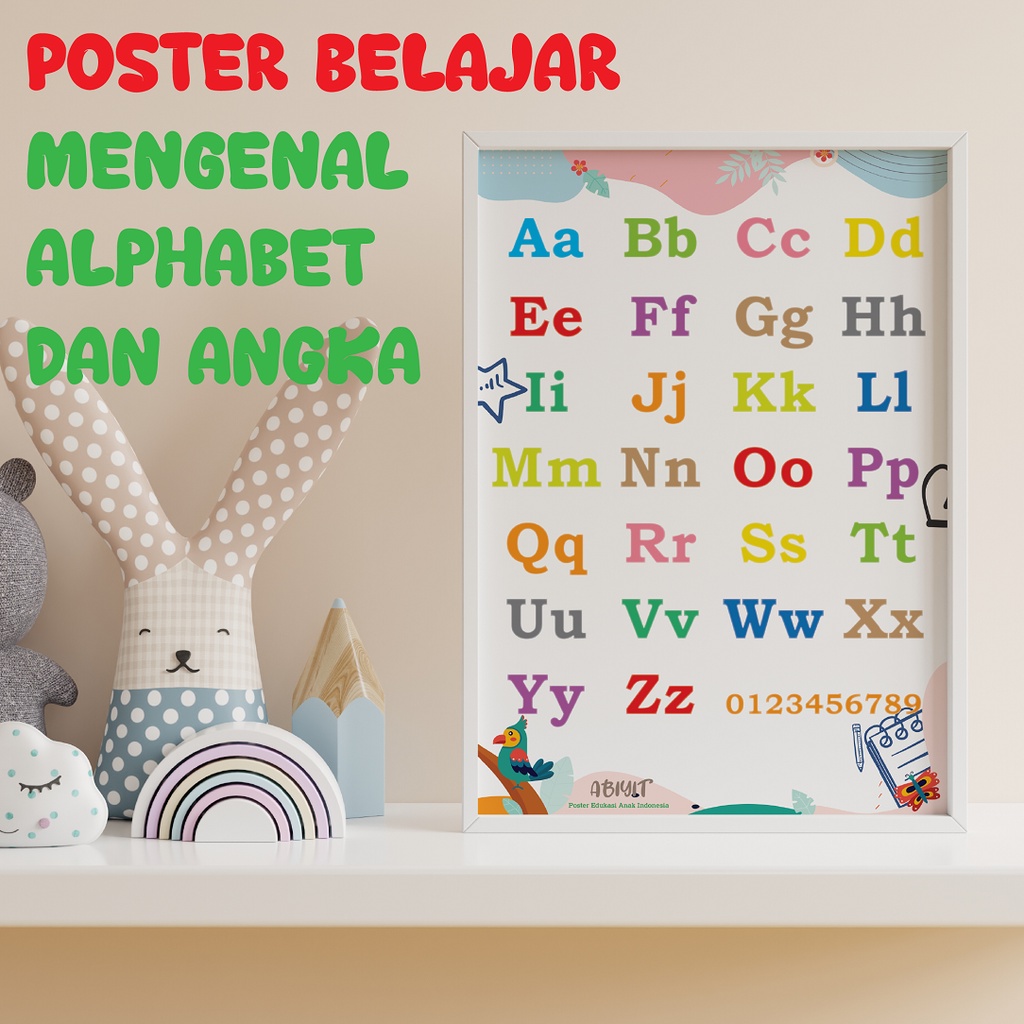 Jual POSTER EDUKASI ANAK TK PAUD PLAYGROUP - BELAJAR MENGENAL HURUF ...