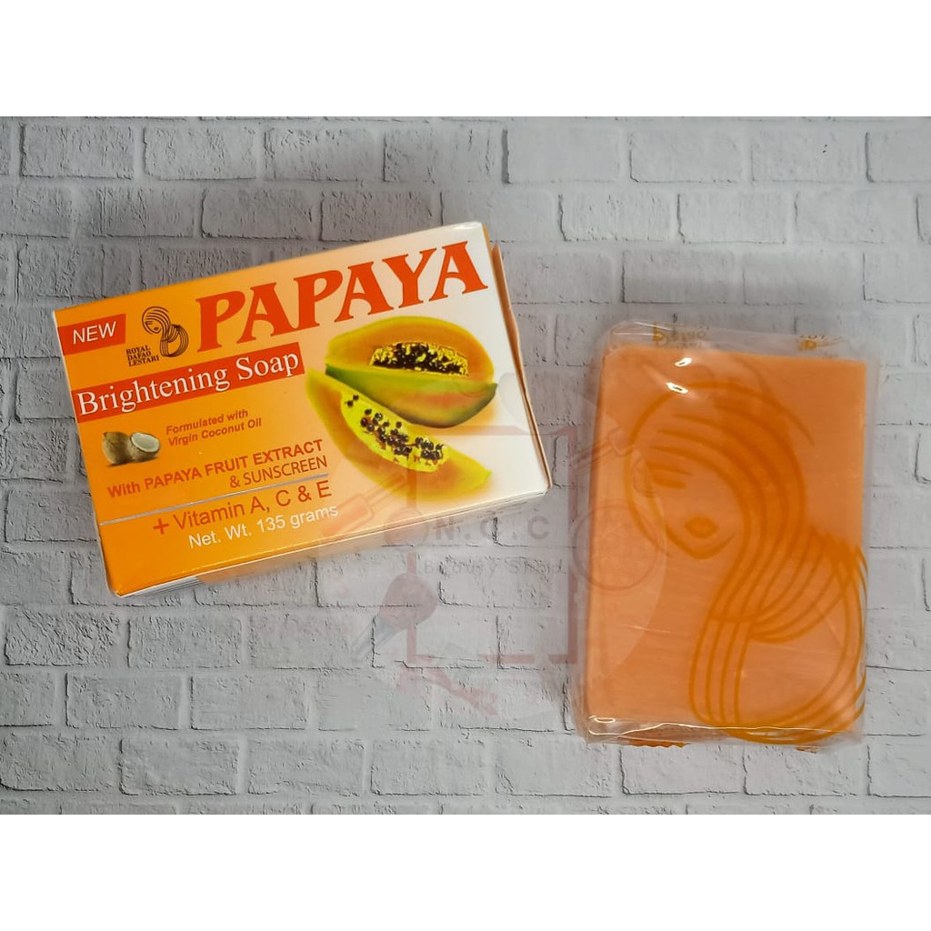 [ORIGINAL] [BPOM] * NCC * RDL Papaya Sabun Batang Brightening Soap Plus Virgin Coconut Oil - Net 135 gr