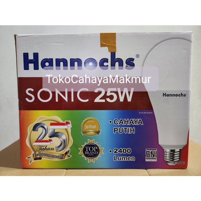 Lampu Bohlam LED Sonic 25w 25watt Hannochs Cahaya Putih 1 DUS 50Pcs