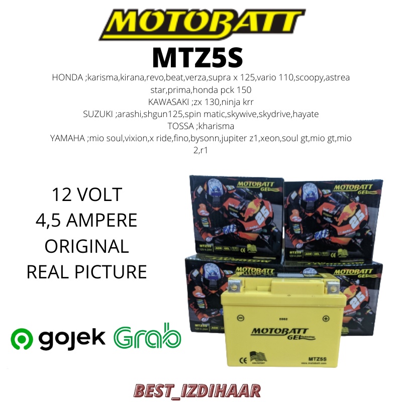 AKI MOTOR KERING YAMAHA VIXION NVL [NEW VIXION LIGHTING] VIXION OLD MTZ5S MOTOBATT ORIGINAL