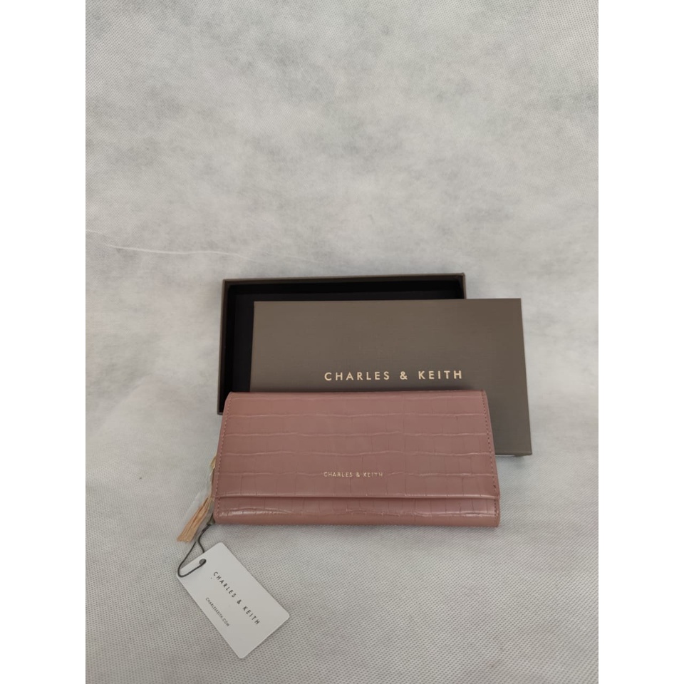 NEW !! CHARLES CHARLES&KEITHCNK WALLET ORI TASSEL DOMPET WANITA D8101/d007-pcr pink