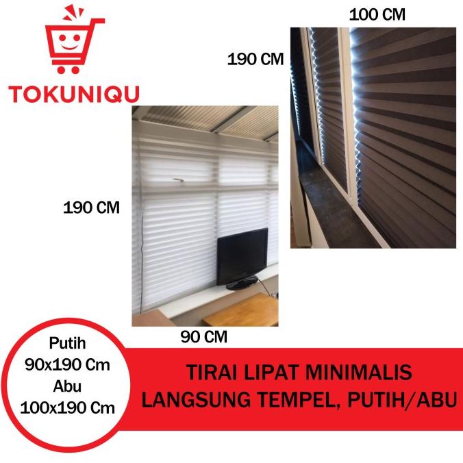 Tirai Lipat Minimalis Langsung Tempel / Vertical Blind SCHTS