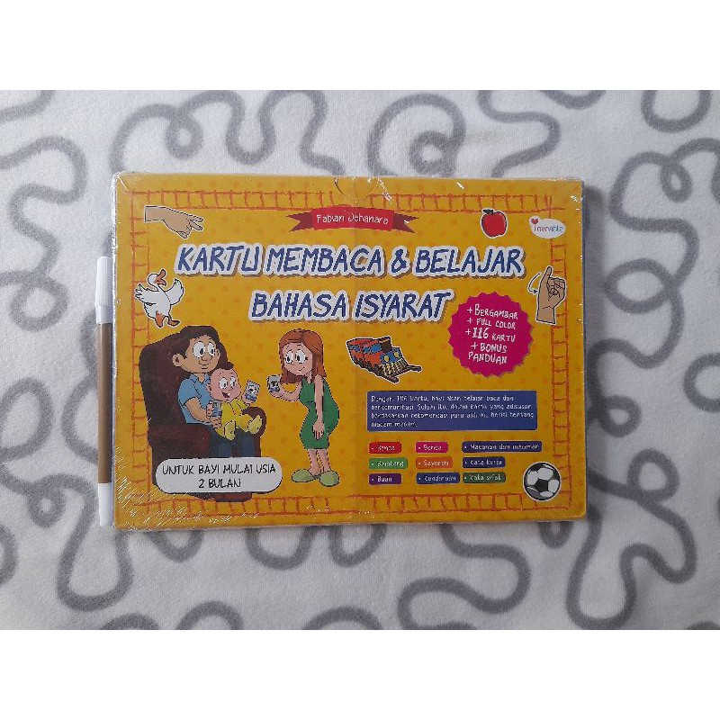 kartu membaca dan belajar bahasa isyarat
