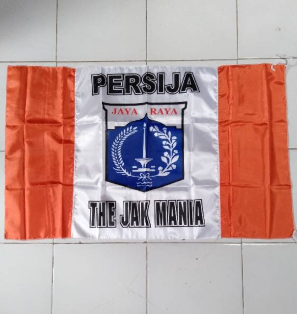 Bendera THE JAK MANIA Motif Orange Putih Mini Flag Terbaru PERSIJA Jakarta 2019