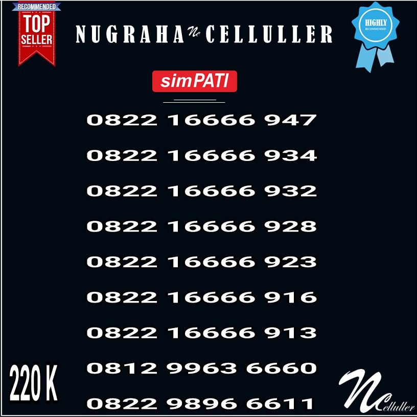 Nomor Cantik Simpati Triple 666 Kwaret 16666 Murah