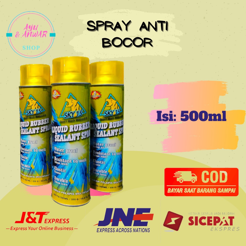 Jual Spray Anti Bocor Waterproof SKY 15 Liquid Rubber Sealant Spray Shopee Indonesia