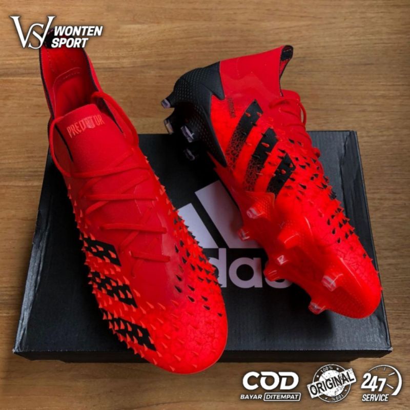 Sepatu Bola Adidas Predator Freak.1 FG - Red Original Top Grade