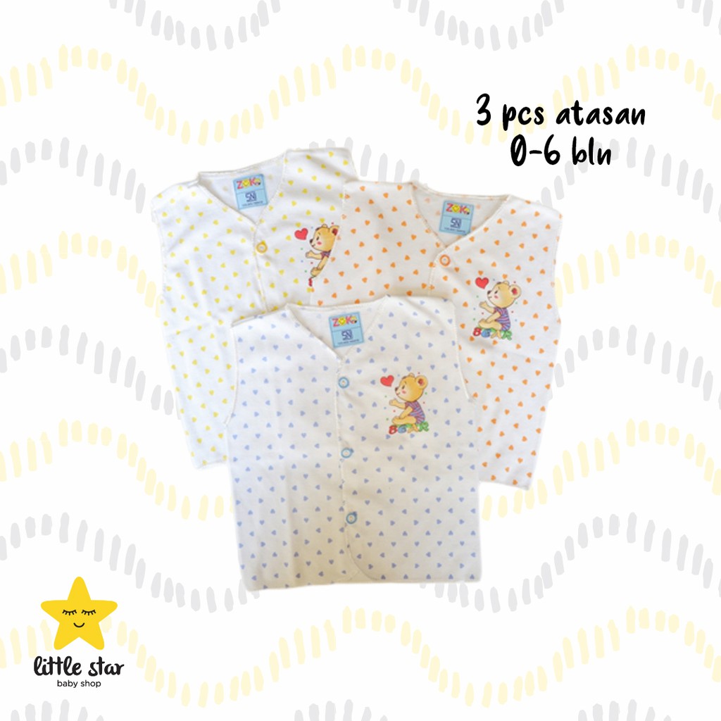 Zoko Atasan Kaos Bayi Berkancing Cewek Cowok