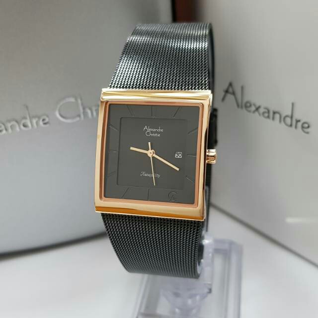 Alexandre Christie Wanita AC8333 Black Rosegold Original