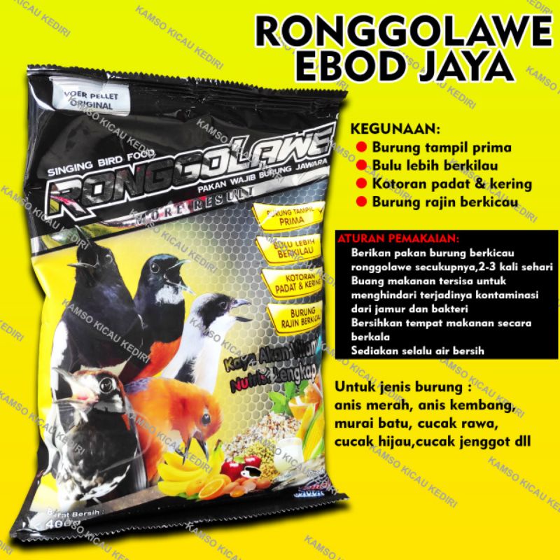 Jual VOER RONGGOLAWE EBOD JAYA PAKAN BURUNG ANIS MURAI CUCAK DLL | Shopee Indonesia