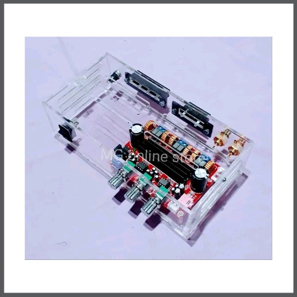 BOX KIT HIFI AMPLIFIER CLASS D 2.1 TPA 3116 2x50w 100w BAHAN ACRYLIC... UzPm11609