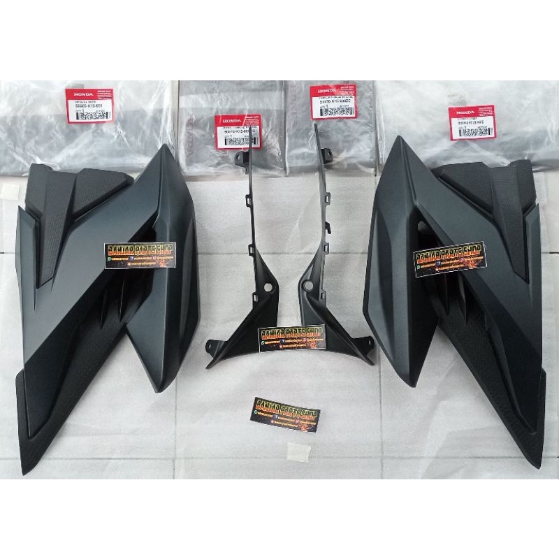 SHROUD CB150R 2019 HITAM DOFF SAYAP TANGKI CB150R HITAM DOF COVER TANGKI CB150R LED ORI
