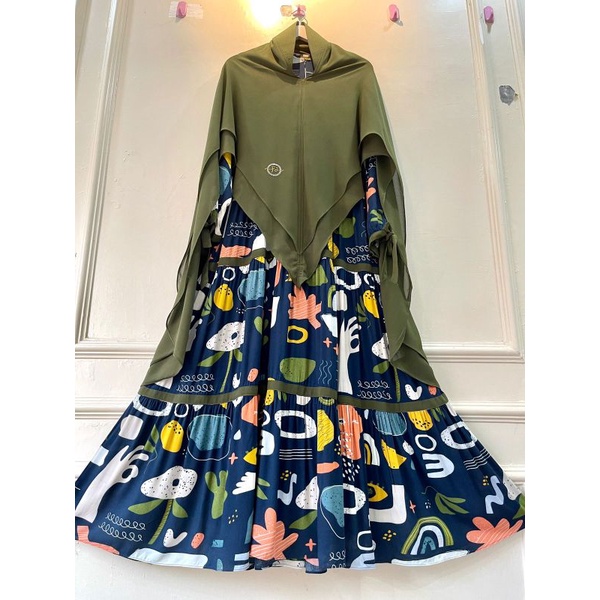 Gamis Homey Aisyah syari series set original brand by poppi syari home dress poppi