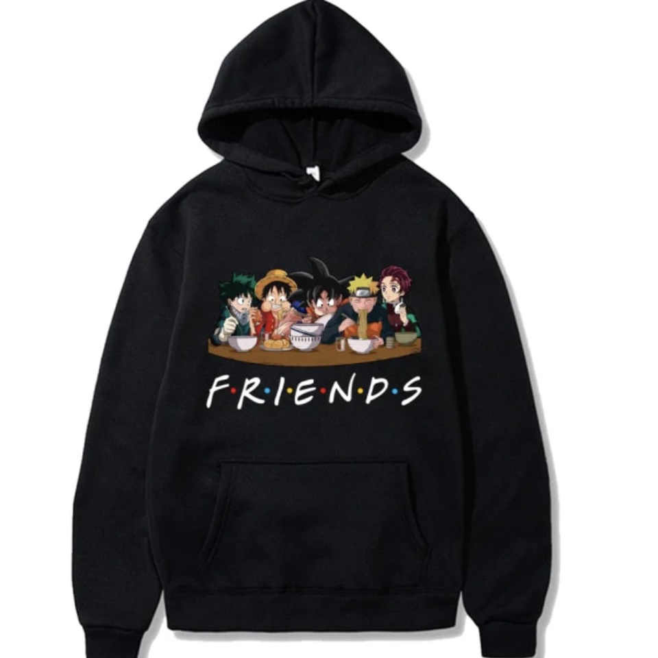 Sweater Hoodie Anime Friends My Hero Academia II Friends My Hero Academia Anime Jumper Hoodie II Sweter Oblong Topi Sz M - XL ( Pria &amp; Wanita / Anak &amp; Dewasa )