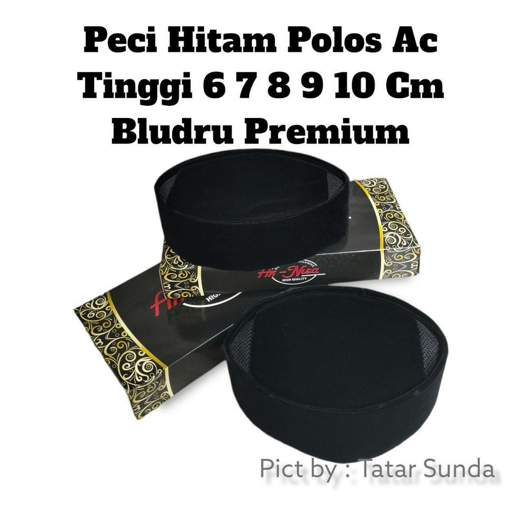 Peci Hitam Pekat Real Pict Songkok Pria Ukuran Anak Dewasa Tinggi 6 CM 7 Cm 8 Cm 9 Cm 10 Cm Cap Annisa Terbaru Promo Bisa COD