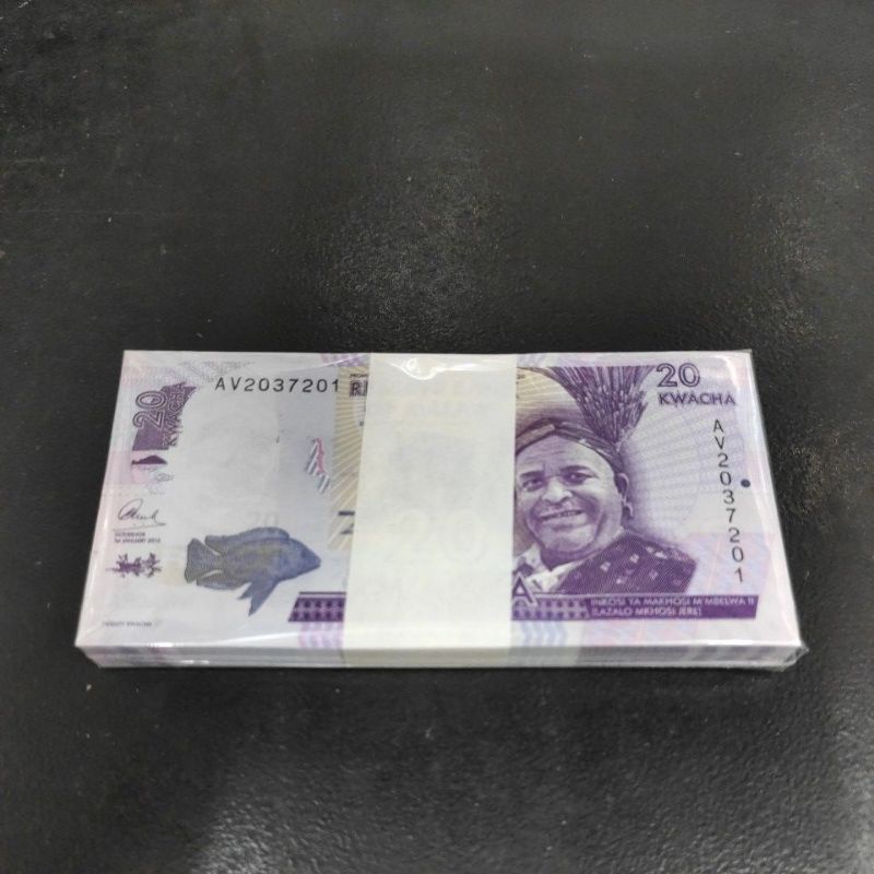 UANG ASING MALAWI 20 KWACHA 1 GEPOK