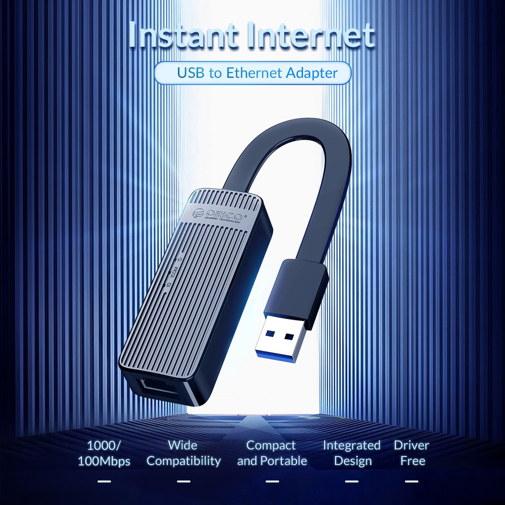 USB 3.0 to Ethernet LAN Rj45 Orico Adapter gigabit 1000Mbps UTK-U3