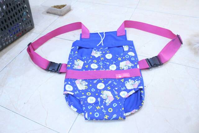 Gendongan kucing dan anjing motif doraemon / baju kucing murah size S M L XL