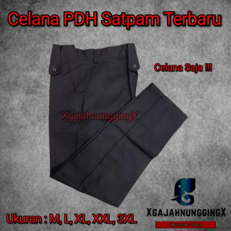 Celana PDH Satpam Coklat Terbaru Bawahan PDH Security Cokelat American Drill Berkualitas Bandung