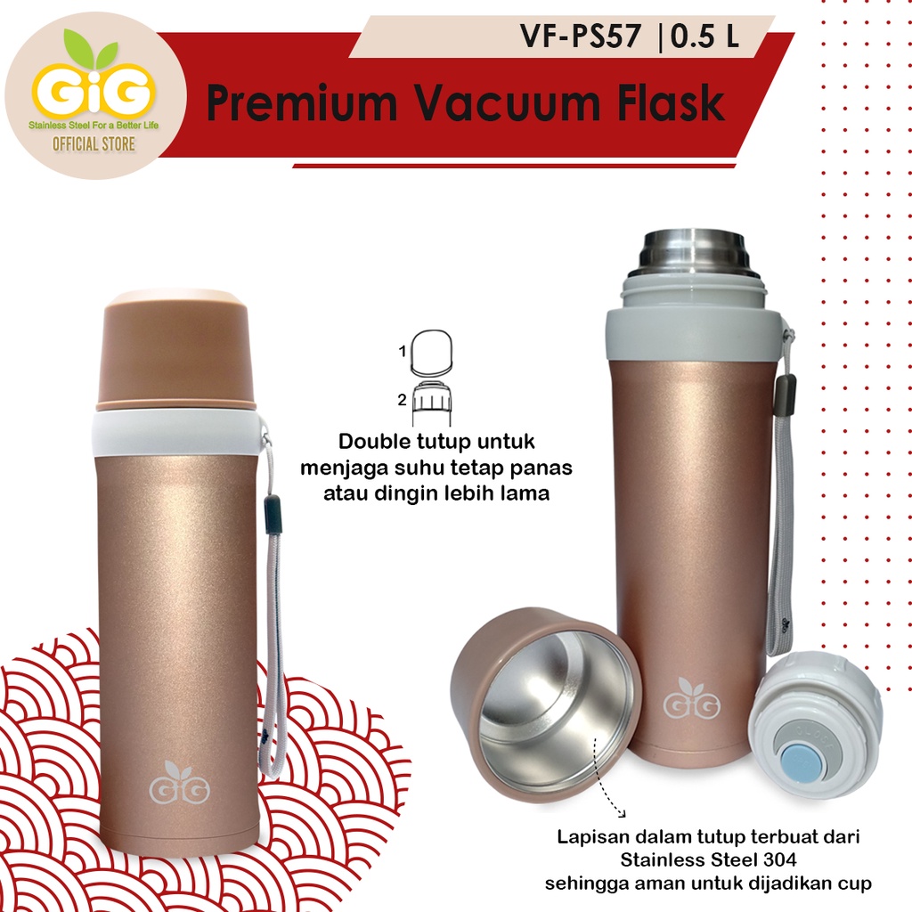 Termos GIG Baby Premium Vacuum flask Termos 500 Ml Tipe VF-PS57 / Tumbler / Stainless Steel