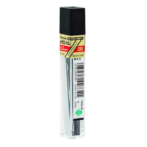 

ISI PENSIL PENTEL HI POLYMER SUPER 0,5mm 2B C-505 PENCIL LEAD MECHANICAL PENSIL CETEK MEKANIK GROSIR